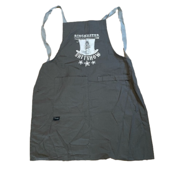 Twisted Other - Twisted Wares Grey Ring Leader of the Shitshow Open Back Apron